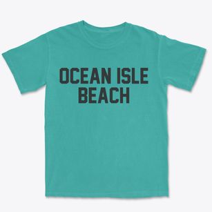 Ocean Isle Beach North Carolina Classic Block Premium Heavyweight T-shirt