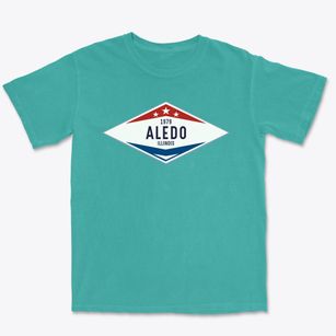 Aledo Illinois Diamond Star Premium Heavyweight T-shirt