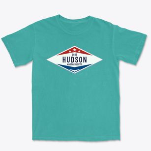 Hudson Massachusetts Diamond Star Premium Heavyweight T-shirt