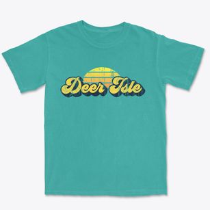 Deer Isle Maine Sublime Sunset Premium Heavyweight T-shirt