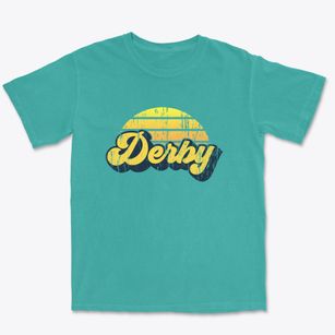 Derby Kansas Sublime Sunset Premium Heavyweight T-shirt
