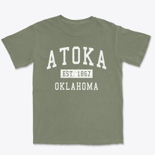 Atoka Oklahoma Classic Established Premium Heavyweight T-shirt