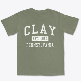 Clay Pennsylvania Classic Established Premium Heavyweight T-shirt