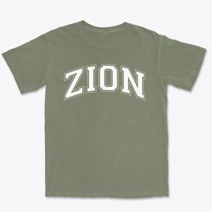 Zion Lutheran School Varsity Arch Premium Heavyweight T-shirt