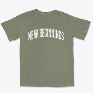 New Beginnings Alternative High School Varsity Arch Premium Heavyweight T-shirt