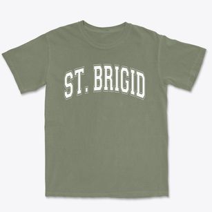 St Brigid Parish Varsity Arch Premium Heavyweight T-shirt