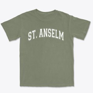 St Anselm Parish Varsity Arch Premium Heavyweight T-shirt
