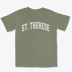 St Therese Parish Varsity Arch Premium Heavyweight T-shirt