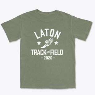 Laton Elementary School Track and Field Premium Heavyweight T-shirt