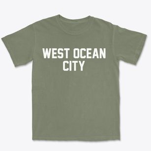 West Ocean City Maryland Classic Block Premium Heavyweight T-shirt
