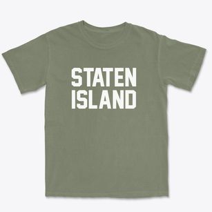 Staten Island New York Classic Block Premium Heavyweight T-shirt