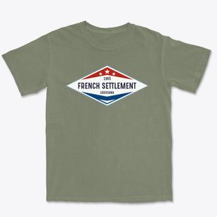 French Settlement Louisiana Diamond Star Premium Heavyweight T-shirt