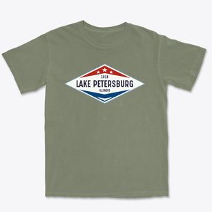 Lake Petersburg Illinois Diamond Star Premium Heavyweight T-shirt