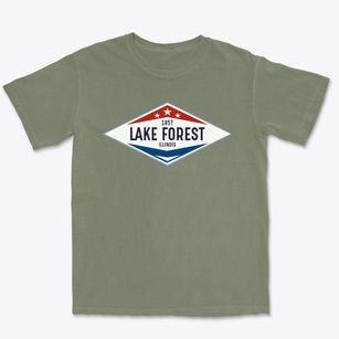 Lake Forest Illinois Diamond Star Premium Heavyweight T-shirt