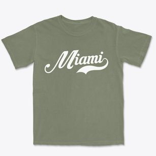 Miami Florida Vintage Team Premium Heavyweight T-shirt