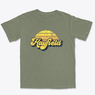 Hayfield Iowa Sublime Sunset Premium Heavyweight T-shirt