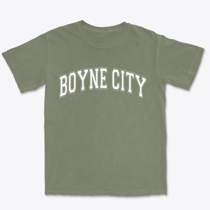 Boyne City Michigan Varsity Premium Heavyweight T-shirt