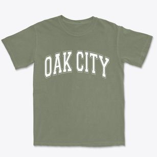 Oak City North Carolina Varsity Premium Heavyweight T-shirt