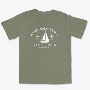 Waimanalo Beach Hawaii Yacht Club Premium Heavyweight T-shirt