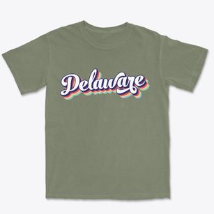 Delaware Retro Candy Vibes Premium Heavyweight T-shirt