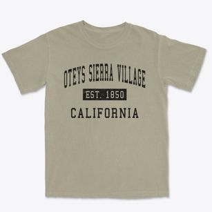 Oteys Sierra Village California Classic Established Premium Heavyweight T-shirt