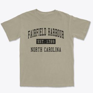 Fairfield Harbour North Carolina Classic Established Premium Heavyweight T-shirt