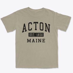 Acton Maine Classic Established Premium Heavyweight T-shirt