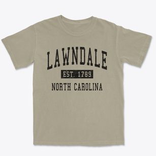 Lawndale North Carolina Classic Established Premium Heavyweight T-shirt