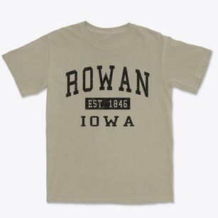 Rowan Iowa Classic Established Premium Heavyweight T-shirt