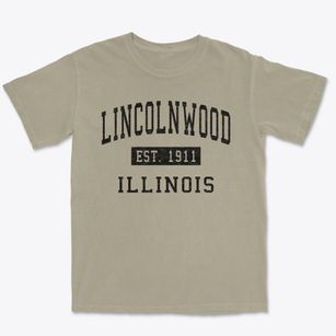 Lincolnwood Illinois Classic Established Premium Heavyweight T-shirt