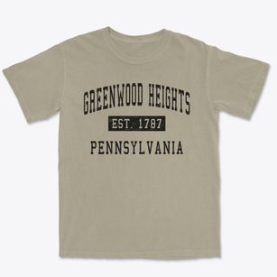 Greenwood Heights Pennsylvania Classic Established Premium Heavyweight T-shirt