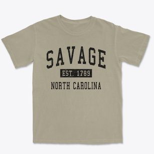 Savage North Carolina Classic Established Premium Heavyweight T-shirt