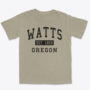 Watts Oregon Classic Established Premium Heavyweight T-shirt