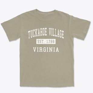 Tuckahoe Village Virginia Classic Established Premium Heavyweight T-shirt