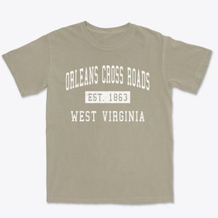 Orleans Cross Roads West Virginia Classic Established Premium Heavyweight T-shirt