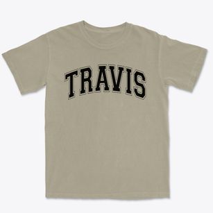 Travis Elementary School Varsity Arch Premium Heavyweight T-shirt