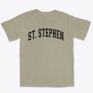 Saint Stephen School Varsity Arch Premium Heavyweight T-shirt