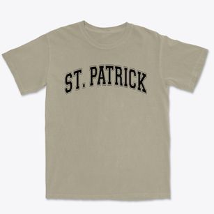 Saint Patrick School Varsity Arch Premium Heavyweight T-shirt
