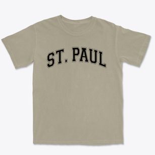 Saint Paul Education Center Varsity Arch Premium Heavyweight T-shirt
