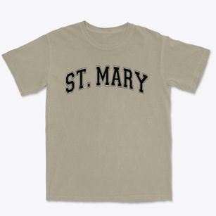 Saint Mary School Varsity Arch Premium Heavyweight T-shirt