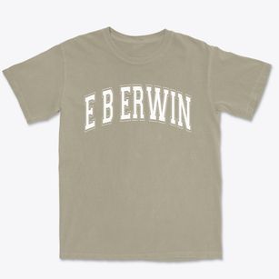 E B Erwin Elementary School Varsity Arch Premium Heavyweight T-shirt
