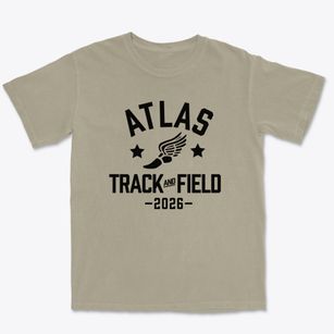 Atlas Preparatory School Track and Field Premium Heavyweight T-shirt