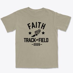 Faith Christian Academy Track and Field Premium Heavyweight T-shirt
