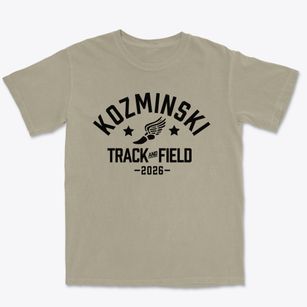 Kozminski Community Academy Track and Field Premium Heavyweight T-shirt