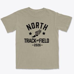 L'anse Creuse Middle School North Track and Field Premium Heavyweight T-shirt