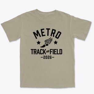 Metro Baptist School Track and Field Premium Heavyweight T-shirt