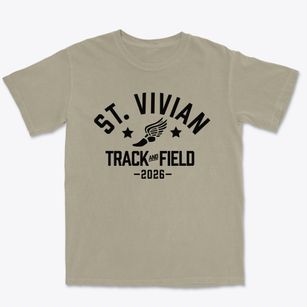Saint Vivian School Track and Field Premium Heavyweight T-shirt