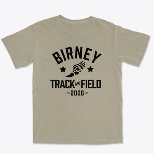 Birney Elementary School Track and Field Premium Heavyweight T-shirt