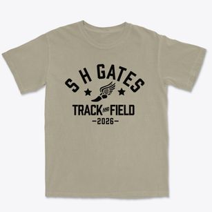 S H Gates Elementary School Track and Field Premium Heavyweight T-shirt