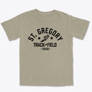 Saint Gregory The Great School Track and Field Premium Heavyweight T-shirt
